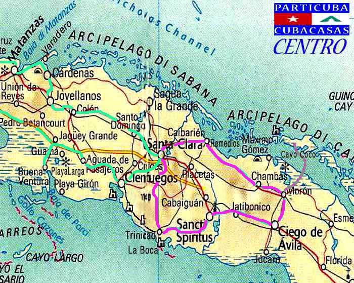 MAP OF CENTRO WITH OUR 2 ITINS